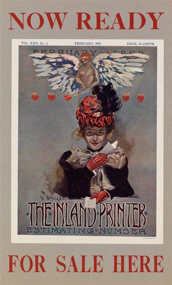 GEORGE HAND WRIGHT (1872-1951). THE INLAND PRINTER. Two posters. Circa 1899. Each approximately 17x10 inches, 43x25 cm.